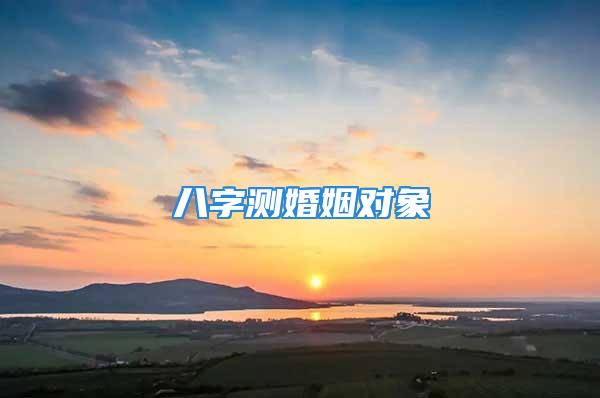 八字测婚姻对象