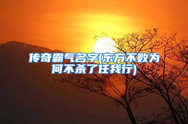 传奇霸气名字(东方不败为何不杀了任我行)