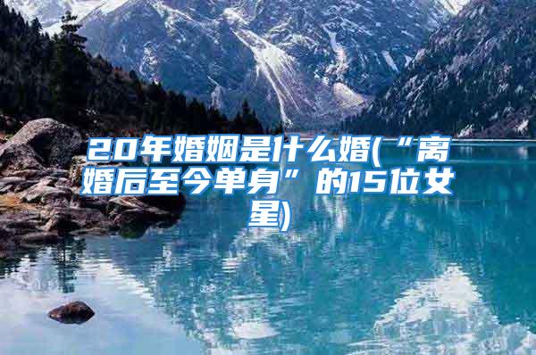 20年婚姻是什么婚(“离婚后至今单身”的15位女星)