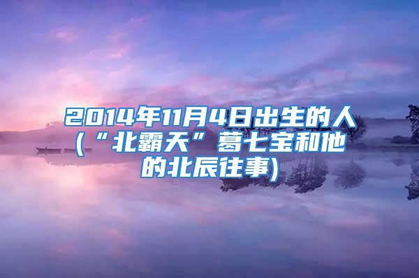 2014年11月4日出生的人(“北霸天”葛七宝和他的北辰往事)