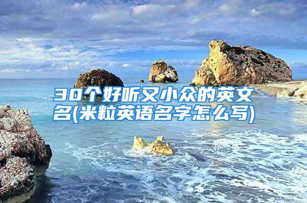 30个好听又小众的英文名(米粒英语名字怎么写)