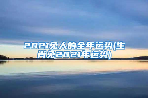 2021兔人的全年运势(生肖兔2021年运势)