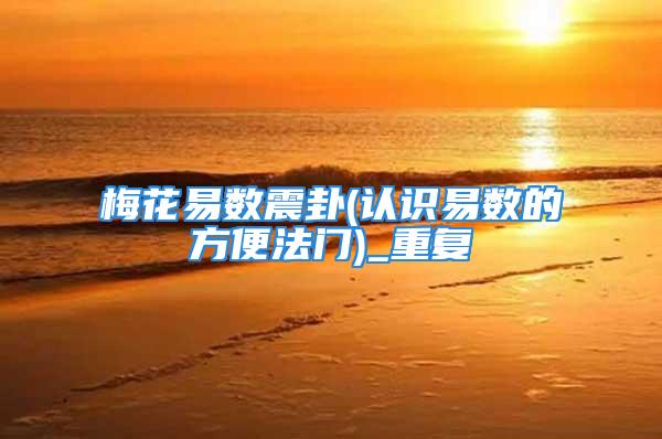 梅花易数震卦(认识易数的方便法门)_重复