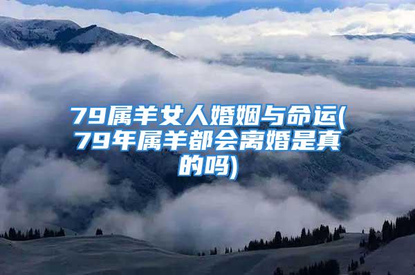 79属羊女人婚姻与命运(79年属羊都会离婚是真的吗)