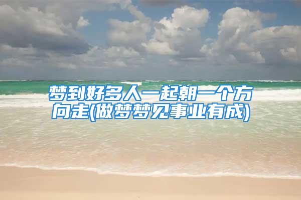 梦到好多人一起朝一个方向走(做梦梦见事业有成)