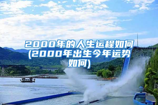2000年的人生运程如何(2000年出生今年运势如何)