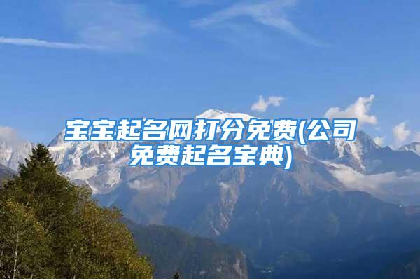 宝宝起名网打分免费(公司免费起名宝典)