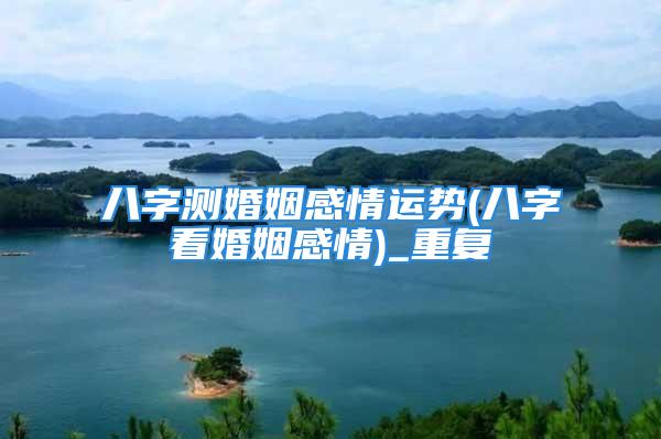 八字测婚姻感情运势(八字看婚姻感情)_重复