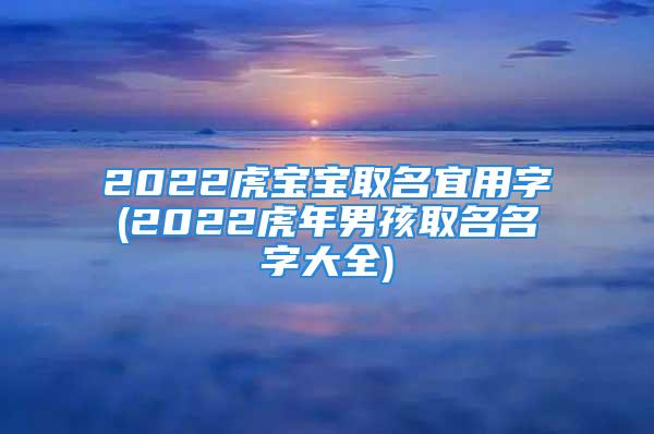 2022虎宝宝取名宜用字(2022虎年男孩取名名字大全)