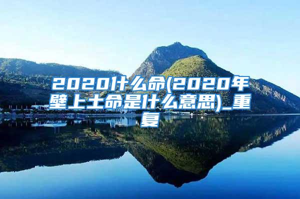 2020什么命(2020年壁上土命是什么意思)_重复