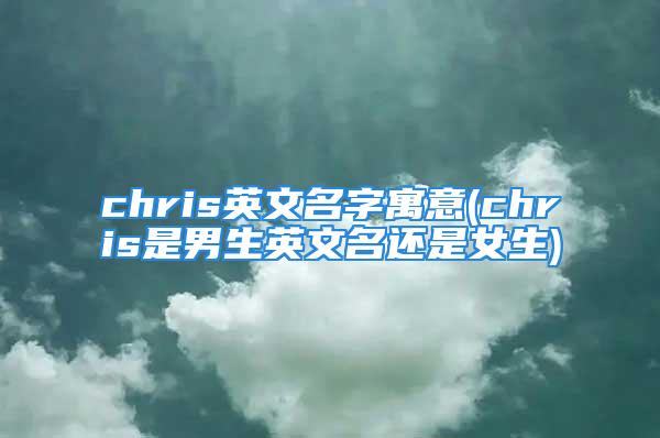 chris英文名字寓意(chris是男生英文名还是女生)
