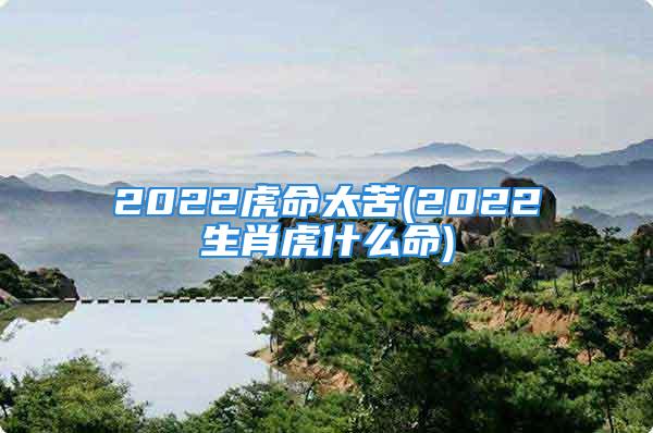 2022虎命太苦(2022生肖虎什么命)