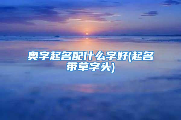 奥字起名配什么字好(起名带草字头)