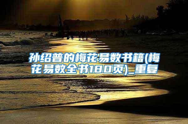 孙绍普的梅花易数书籍(梅花易数全书180页)_重复