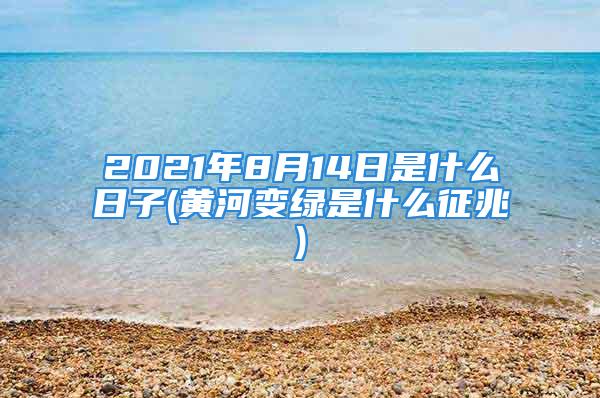 2021年8月14日是什么日子(黄河变绿是什么征兆)