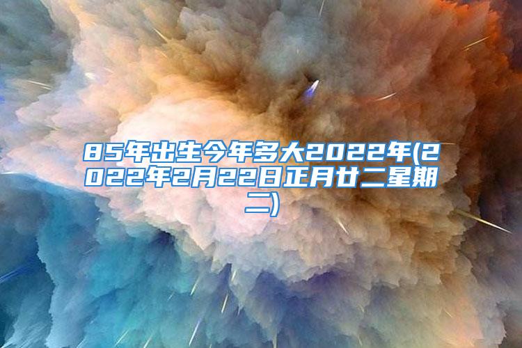 85年出生今年多大2022年(2022年2月22日正月廿二星期二)