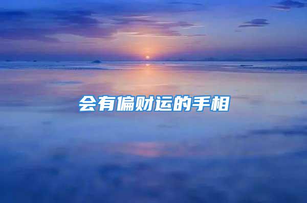 会有偏财运的手相