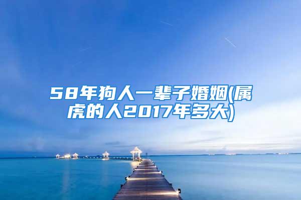 58年狗人一辈子婚姻(属虎的人2017年多大)