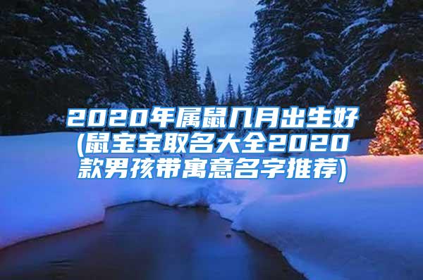 2020年属鼠几月出生好(鼠宝宝取名大全2020款男孩带寓意名字推荐)
