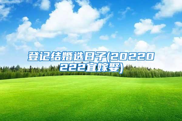 登记结婚选日子(20220222宜嫁娶)