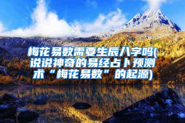 梅花易数需要生辰八字吗(说说神奇的易经占卜预测术“梅花易数”的起源)
