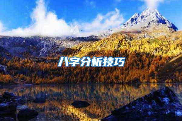 八字分析技巧