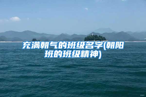 充满朝气的班级名字(朝阳班的班级精神)