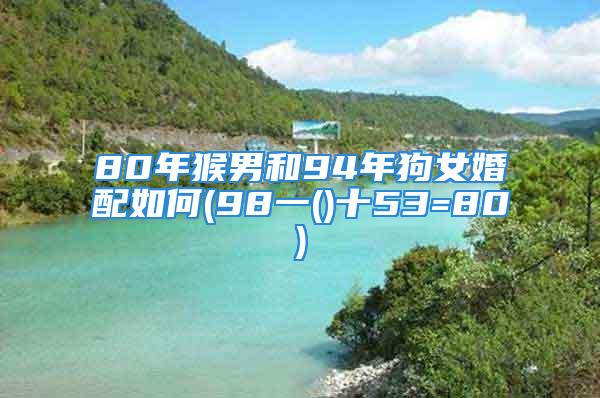 80年猴男和94年狗女婚配如何(98一()十53=80)