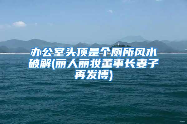 办公室头顶是个厕所风水破解(丽人丽妆董事长妻子再发博)