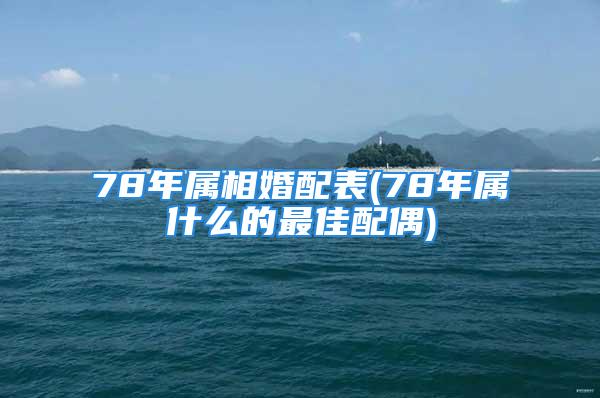 78年属相婚配表(78年属什么的最佳配偶)