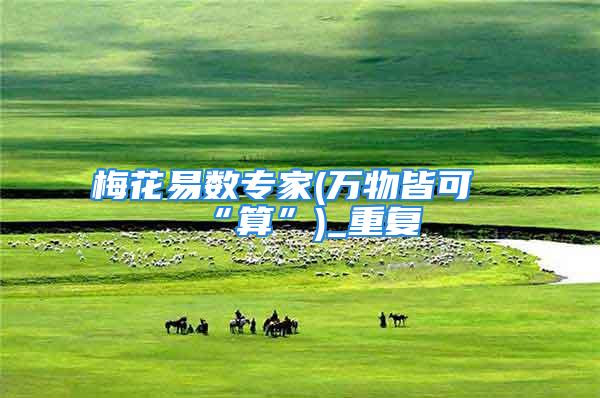 梅花易数专家(万物皆可“算”)_重复