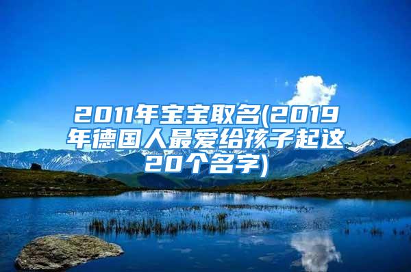 2011年宝宝取名(2019年德国人最爱给孩子起这20个名字)