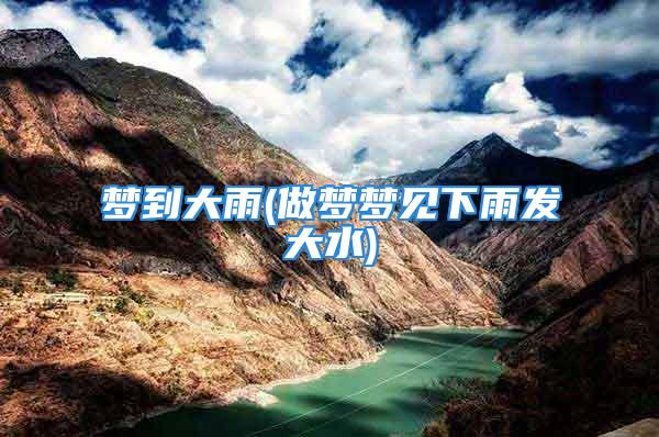梦到大雨(做梦梦见下雨发大水)