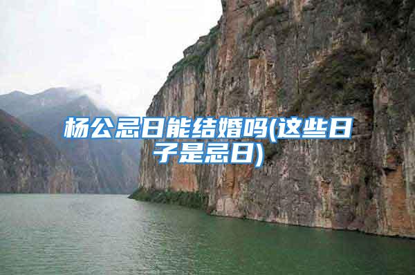 杨公忌日能结婚吗(这些日子是忌日)