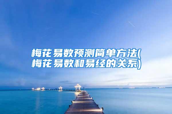 梅花易数预测简单方法(梅花易数和易经的关系)