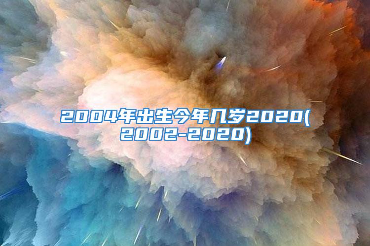 2004年出生今年几岁2020(2002-2020)