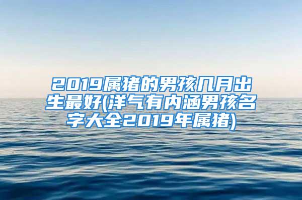 2019属猪的男孩几月出生最好(洋气有内涵男孩名字大全2019年属猪)