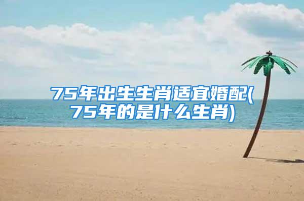 75年出生生肖适宜婚配(75年的是什么生肖)