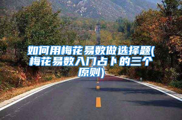 如何用梅花易数做选择题(梅花易数入门占卜的三个原则)