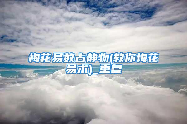 梅花易数占静物(教你梅花易术)_重复