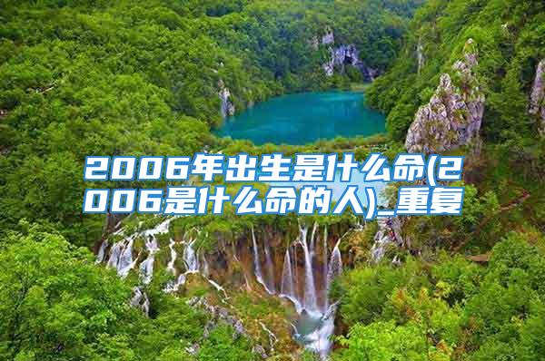 2006年出生是什么命(2006是什么命的人)_重复