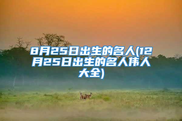 8月25日出生的名人(12月25日出生的名人伟人大全)