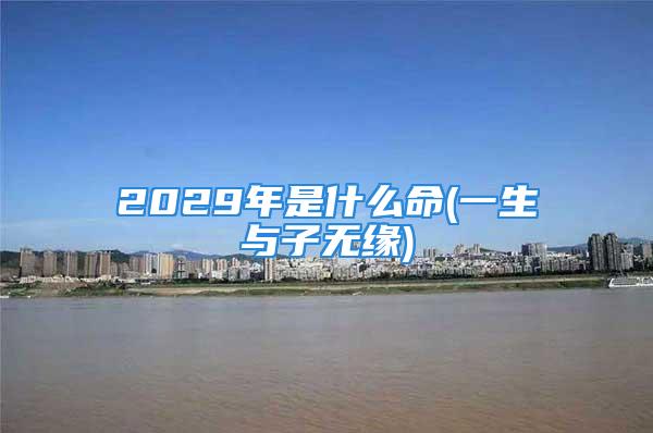 2029年是什么命(一生与子无缘)