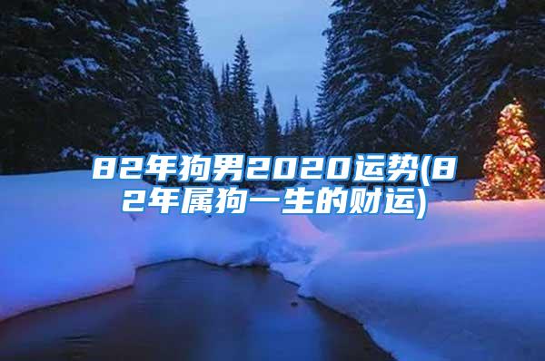 82年狗男2020运势(82年属狗一生的财运)