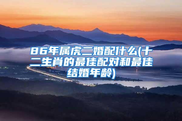 86年属虎二婚配什么(十二生肖的最佳配对和最佳结婚年龄)