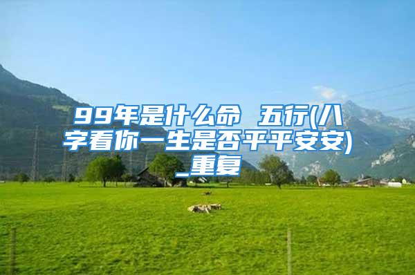 99年是什么命 五行(八字看你一生是否平平安安)_重复