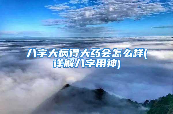 八字大病得大药会怎么样(详解八字用神)