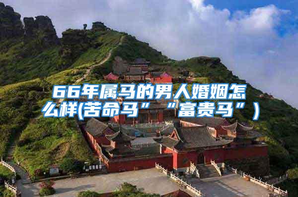66年属马的男人婚姻怎么样(苦命马”“富贵马”)