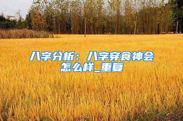 八字分析：八字穿食神会怎么样_重复