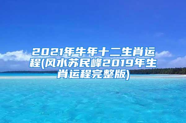 2021年牛年十二生肖运程(风水苏民峰2019年生肖运程完整版)